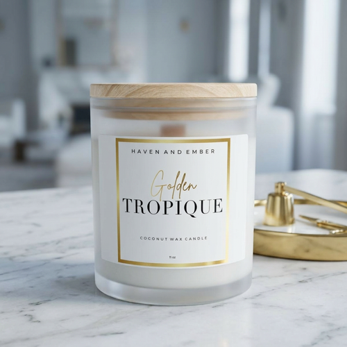 Golden Tropique Coconut Wax Candle
