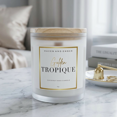 Golden Tropique Coconut Wax Candle
